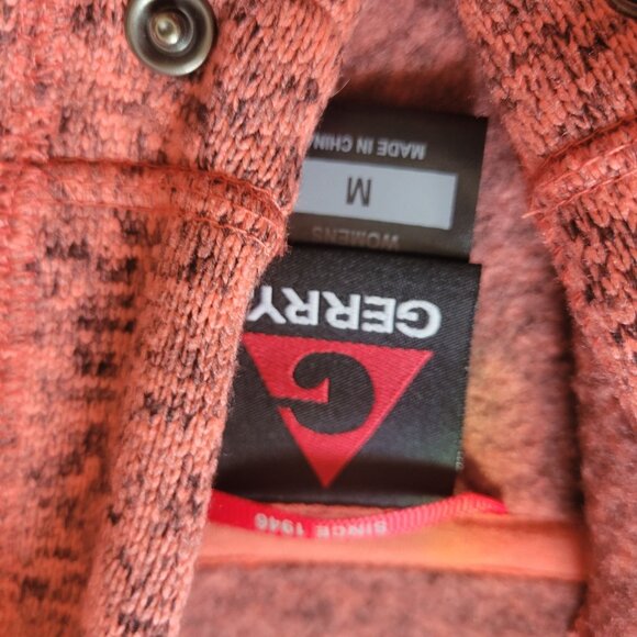 Gerry Orange Hooded Jacket With Zipper & Snap Closures Size M - Picture 7 of 7
